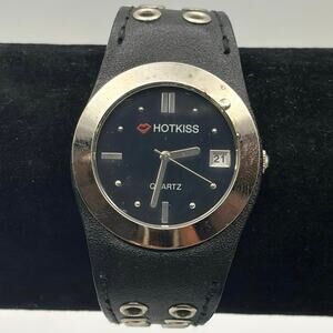 Black HotKiss Eyelets Watch